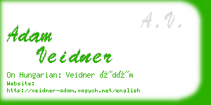 adam veidner business card
